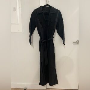 Banana Republic Black Long Sleeve Maxi Dress